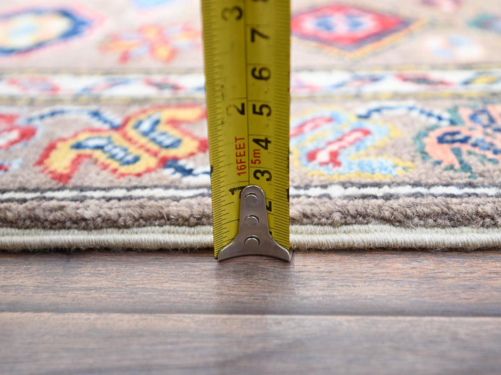 2'8" x 8'11" New Hand Knotted Grey Wool Runner Oriental Rug - MOA10286853