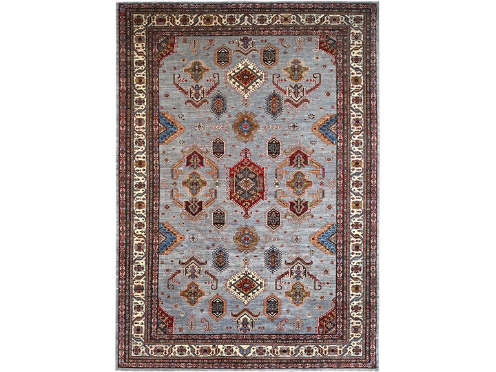 10'2" x 14'0" New Hand Knotted Grey Wool Rectangle Oriental Rug - MOA10286885