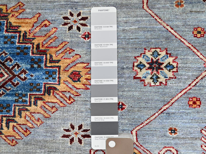 10'2" x 14'0" New Hand Knotted Grey Wool Rectangle Oriental Rug - MOA10286885