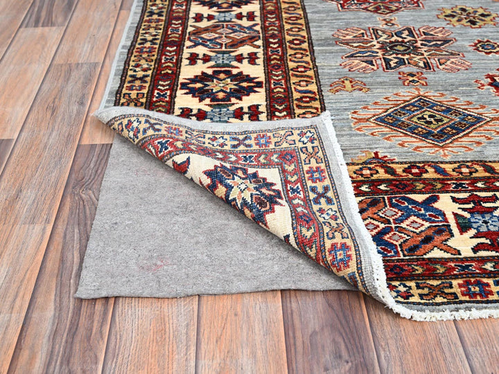 5'11" x 6'2" New Hand Knotted Grey Wool Square Oriental Rug - MOA10286891