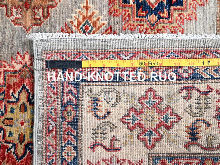 4'9" x 6'7" New Hand Knotted Grey Wool Rectangle Oriental Rug - MOA10286892