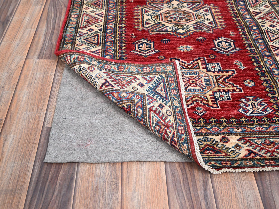 2'7" x 13'2" New Hand Knotted Red Wool Runner Oriental Rug - MOA10286910