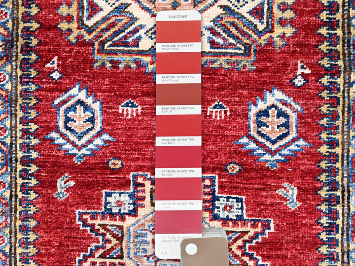 2'7" x 13'2" New Hand Knotted Red Wool Runner Oriental Rug - MOA10286910