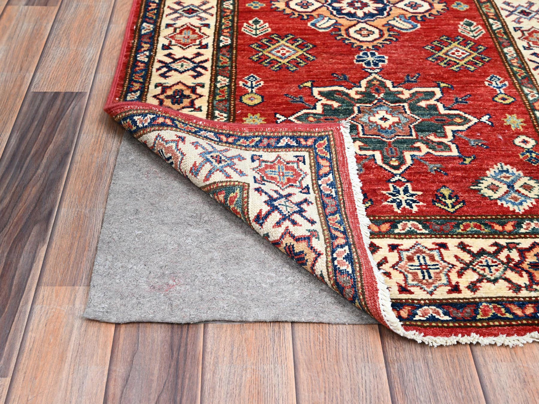 2'8" x 13'4" New Hand Knotted Red Wool Runner Oriental Rug - MOA10286914