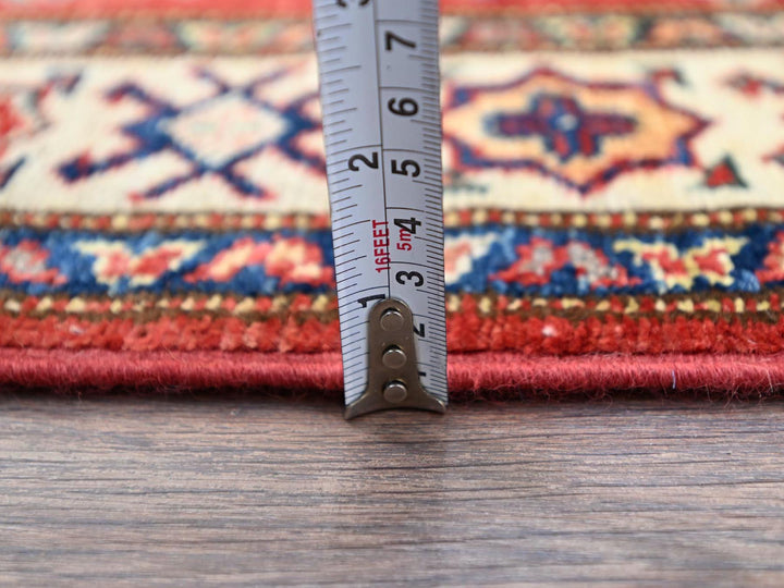 2'8" x 13'4" New Hand Knotted Red Wool Runner Oriental Rug - MOA10286914