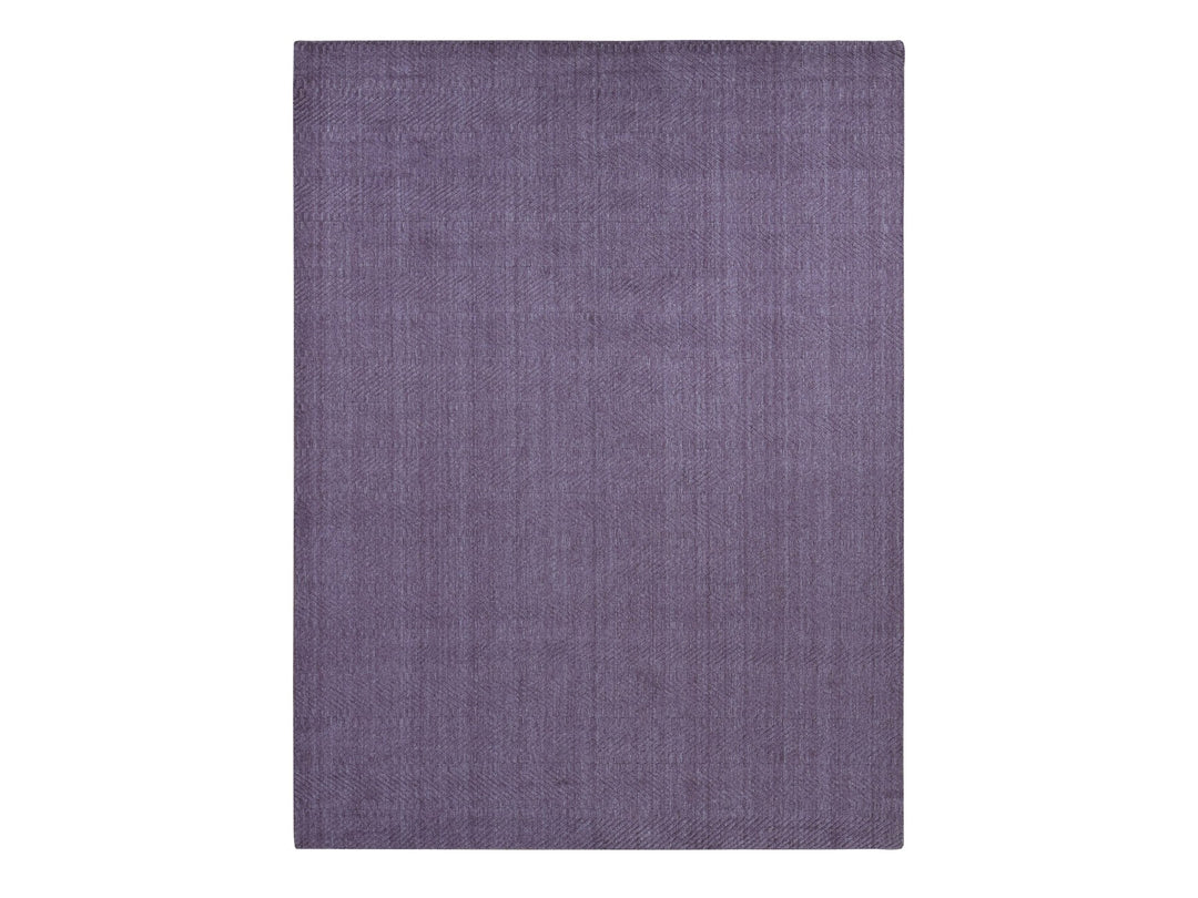 8'0" x 10'1" New Hand Loomed Purple Wool Rectangle Oriental Rug - MOA10287020