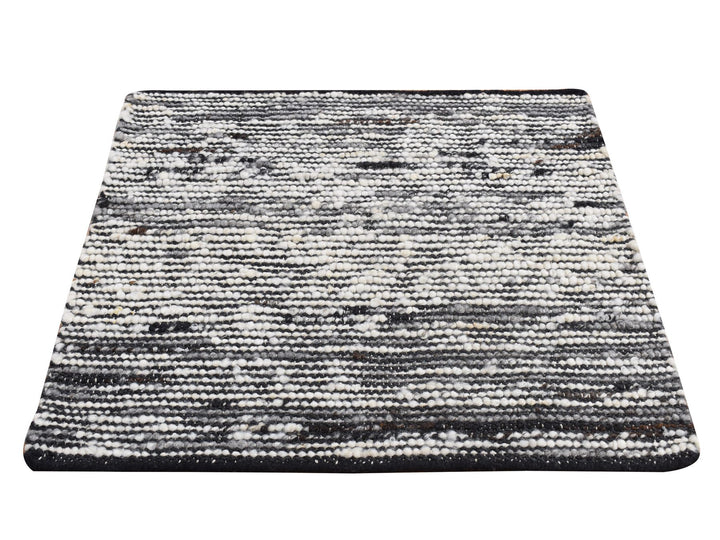 2'0" x 2'0" New Hand Loomed Ivory Wool Square Oriental Rug - MOA10287412