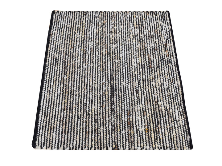 1'10" x 2'1" New Hand Loomed Ivory Wool Square Oriental Rug - MOA10287420