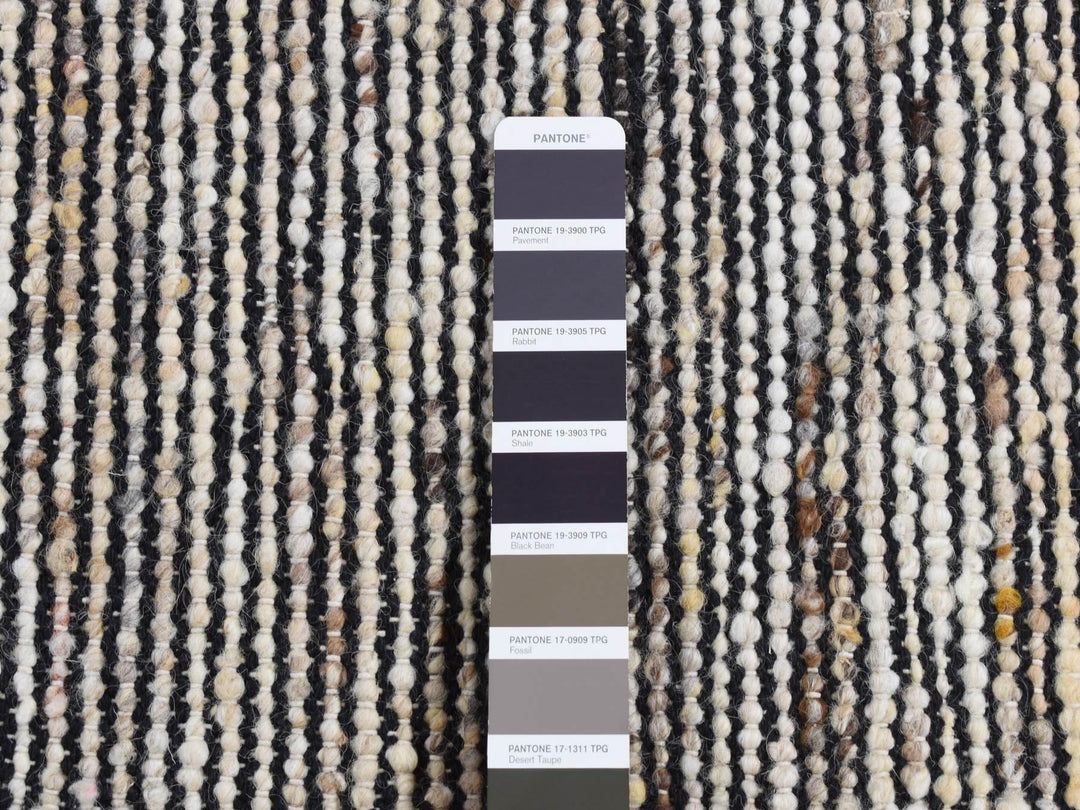 1'10" x 2'1" New Hand Loomed Ivory Wool Square Oriental Rug - MOA10287420