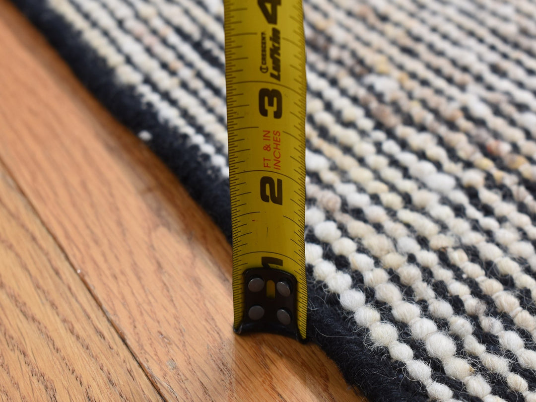 1'10" x 2'1" New Hand Loomed Ivory Wool Square Oriental Rug - MOA10287420