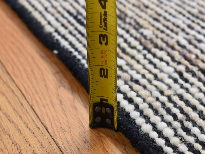 1'10" x 2'1" New Hand Loomed Ivory Wool Square Oriental Rug - MOA10287420