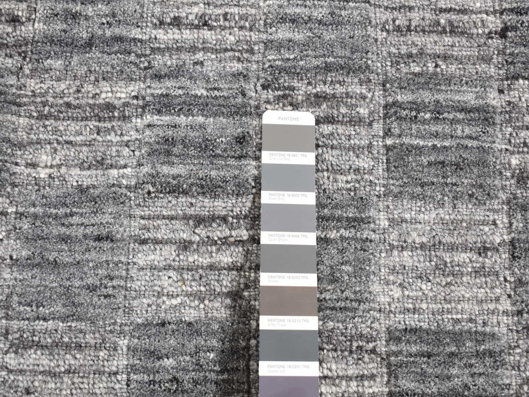 2'0" x 2'0" New Hand Loomed Grey Wool Square Oriental Rug - MOA10287481