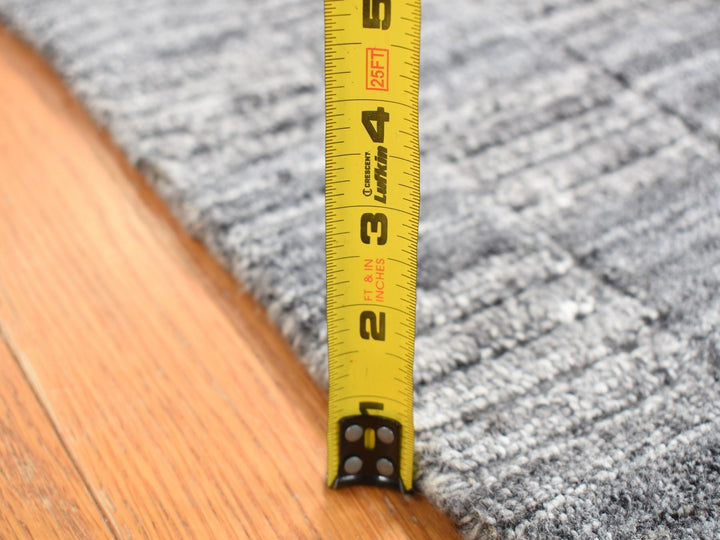 2'0" x 2'0" New Hand Loomed Grey Wool Square Oriental Rug - MOA10287481