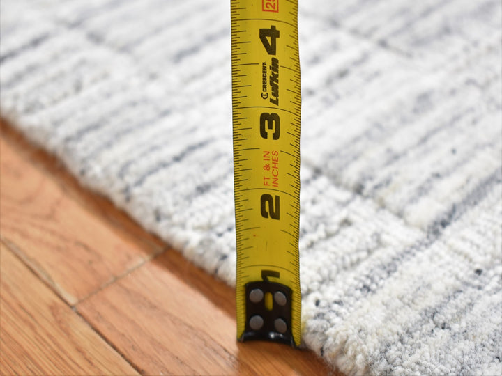 1'10" x 2'0" New Hand Loomed Ivory Wool Square Oriental Rug - MOA10287482