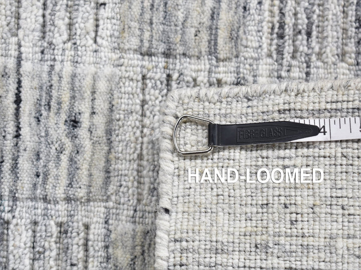 1'10" x 2'0" New Hand Loomed Ivory Wool Square Oriental Rug - MOA10287482