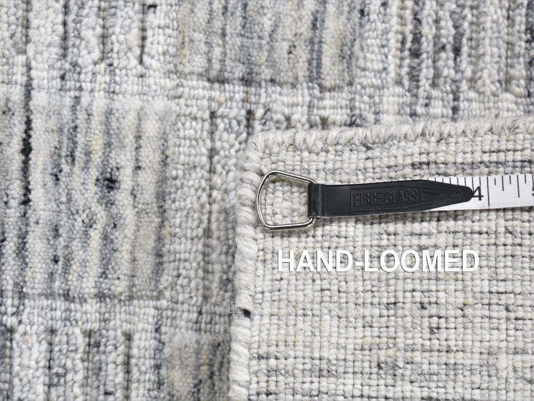 1'10" x 2'0" New Hand Loomed Ivory Wool Square Oriental Rug - MOA10287482