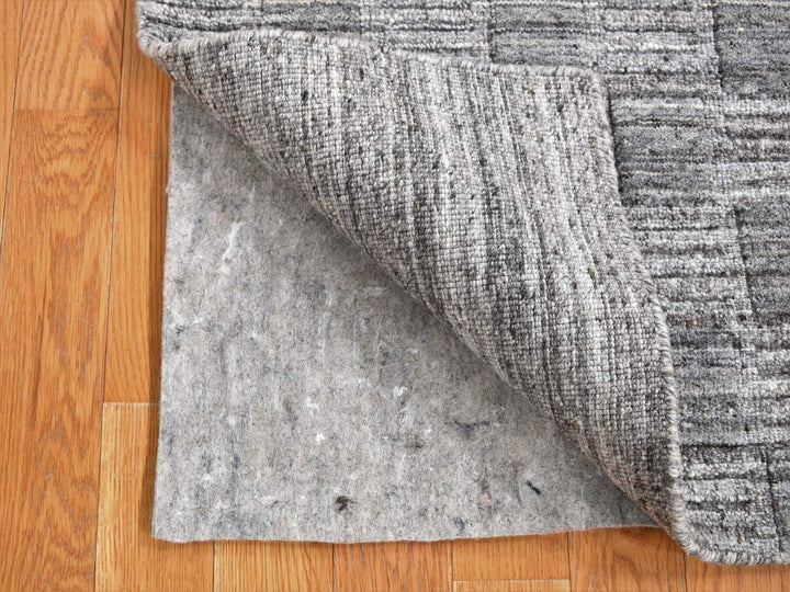 2'0" x 2'0" New Hand Loomed Grey Wool Square Oriental Rug - MOA10287485