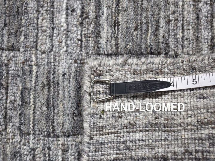 2'0" x 2'0" New Hand Loomed Grey Wool Square Oriental Rug - MOA10287485