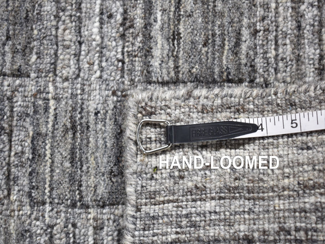 2'0" x 2'0" New Hand Loomed Grey Wool Square Oriental Rug - MOA10287485