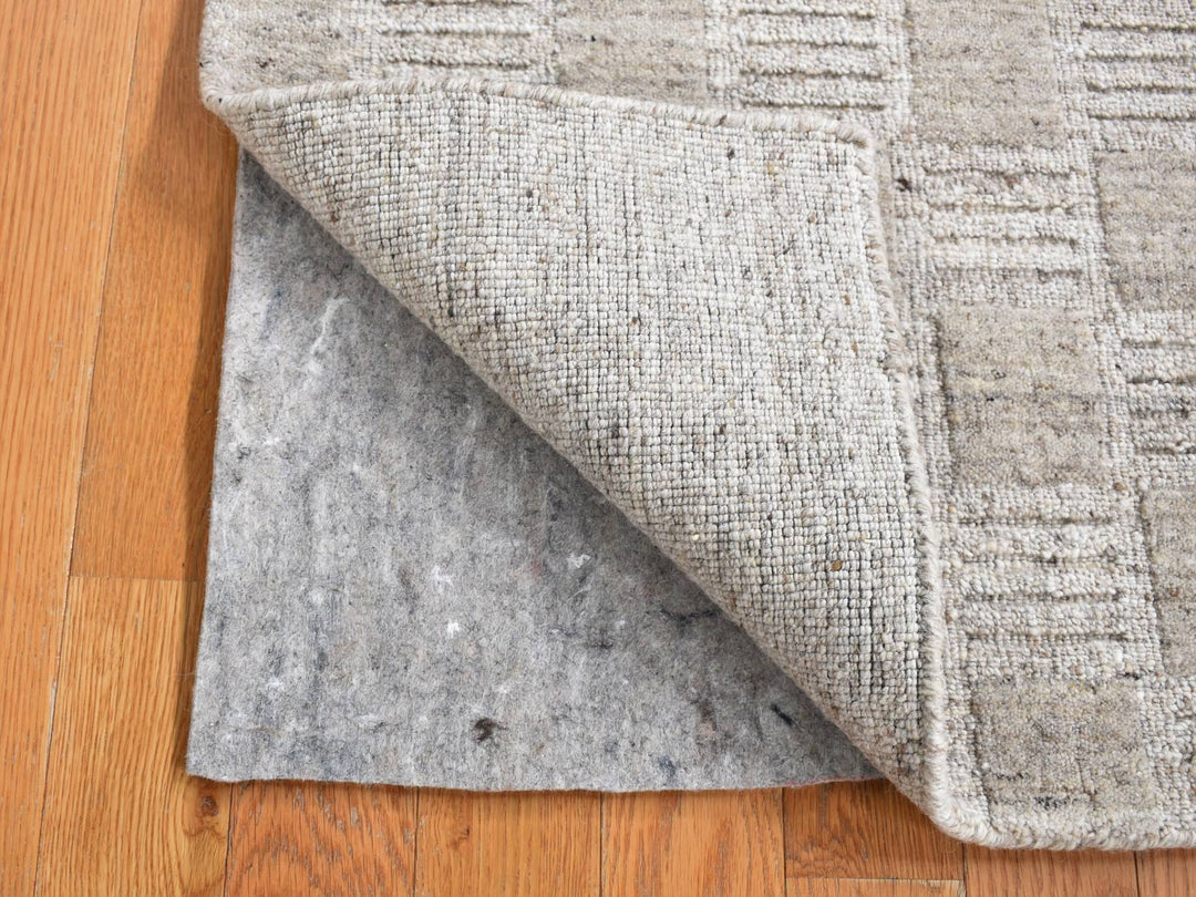 2'0" x 2'1" New Hand Loomed Beige Wool Square Oriental Rug - MOA10287486