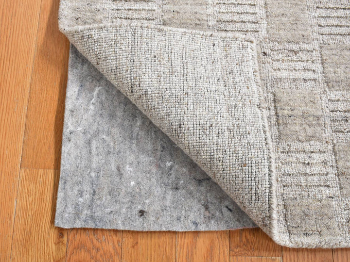 2'0" x 2'1" New Hand Loomed Beige Wool Square Oriental Rug - MOA10287486