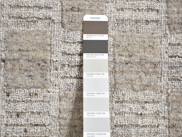 2'0" x 2'1" New Hand Loomed Beige Wool Square Oriental Rug - MOA10287486