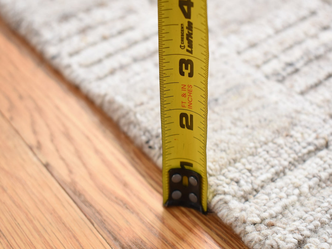 2'0" x 2'1" New Hand Loomed Beige Wool Square Oriental Rug - MOA10287486