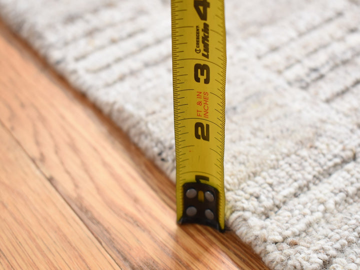 2'0" x 2'1" New Hand Loomed Beige Wool Square Oriental Rug - MOA10287486