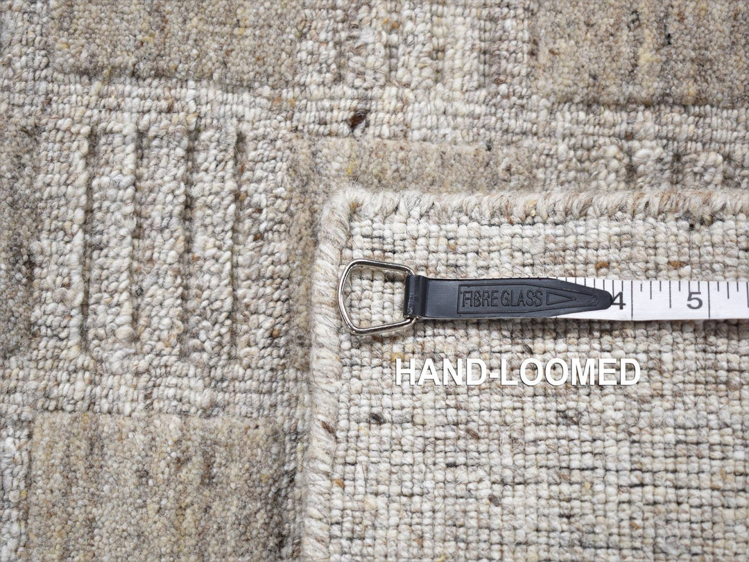 2'0" x 2'1" New Hand Loomed Beige Wool Square Oriental Rug - MOA10287486