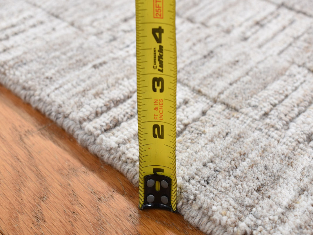 2'1" x 2'1" New Hand Loomed Beige Wool Square Oriental Rug - MOA10287487