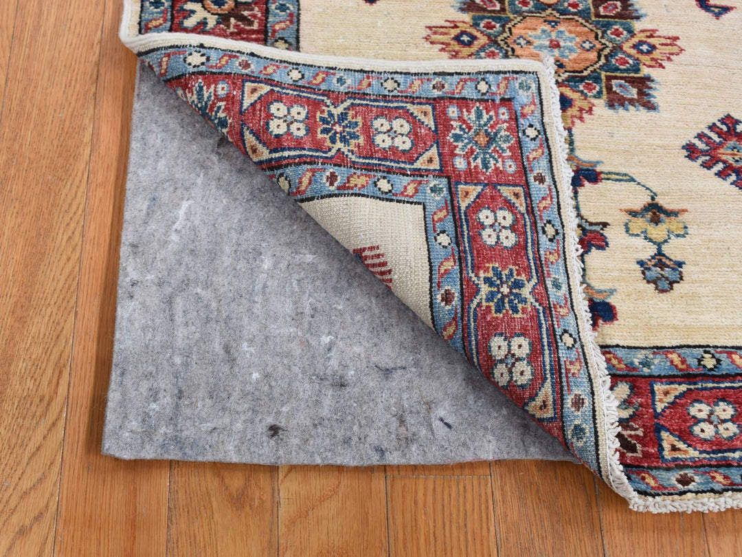 2'9" x 8'7" New Hand Knotted Ivory Wool Runner Oriental Rug - MOA10287493