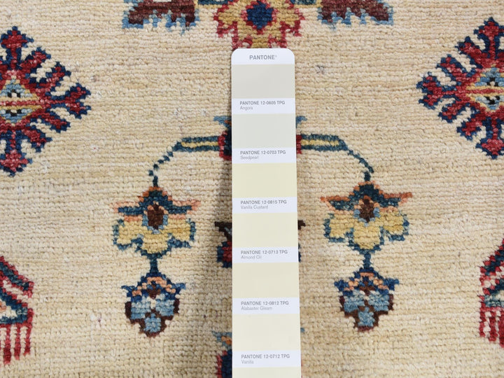 2'9" x 8'7" New Hand Knotted Ivory Wool Runner Oriental Rug - MOA10287493