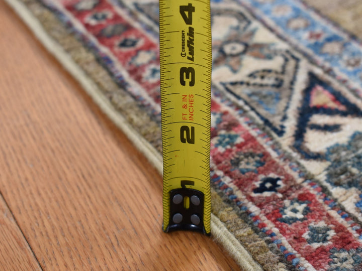 2'9" x 7'7" New Hand Knotted Green Wool Runner Oriental Rug - MOA10287502