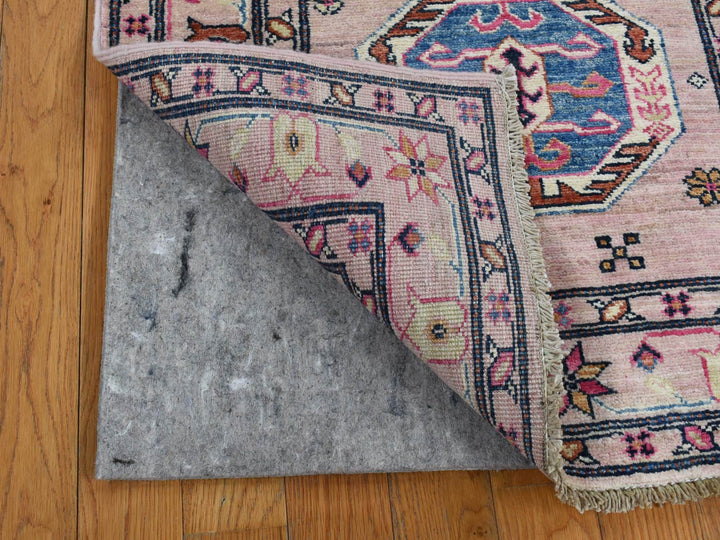 2'8" x 8'10" New Hand Knotted Pink Wool Runner Oriental Rug - MOA10287504