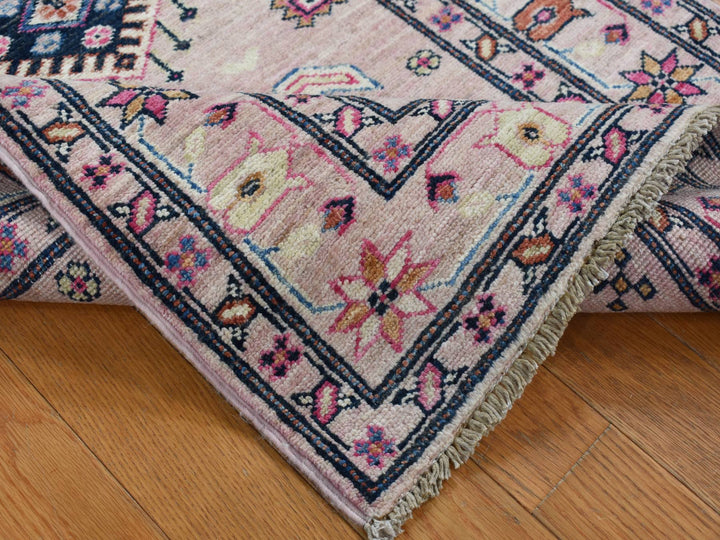2'8" x 8'10" New Hand Knotted Pink Wool Runner Oriental Rug - MOA10287504