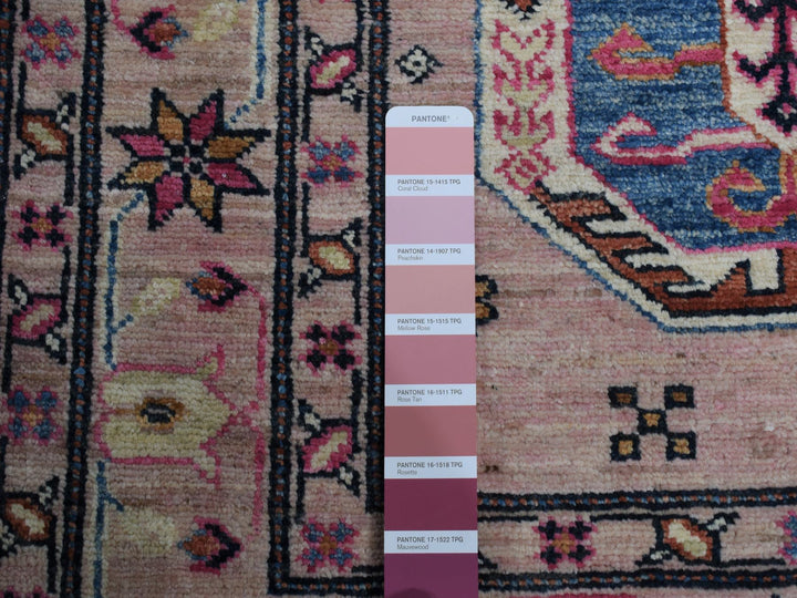 2'8" x 8'10" New Hand Knotted Pink Wool Runner Oriental Rug - MOA10287504