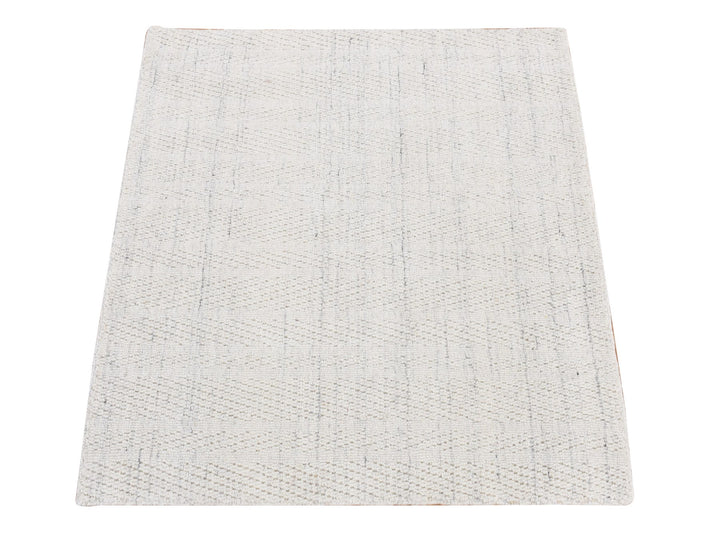 2'10" x 3'2" New Hand Loomed Ivory Wool Rectangle Oriental Rug - MOA10287548