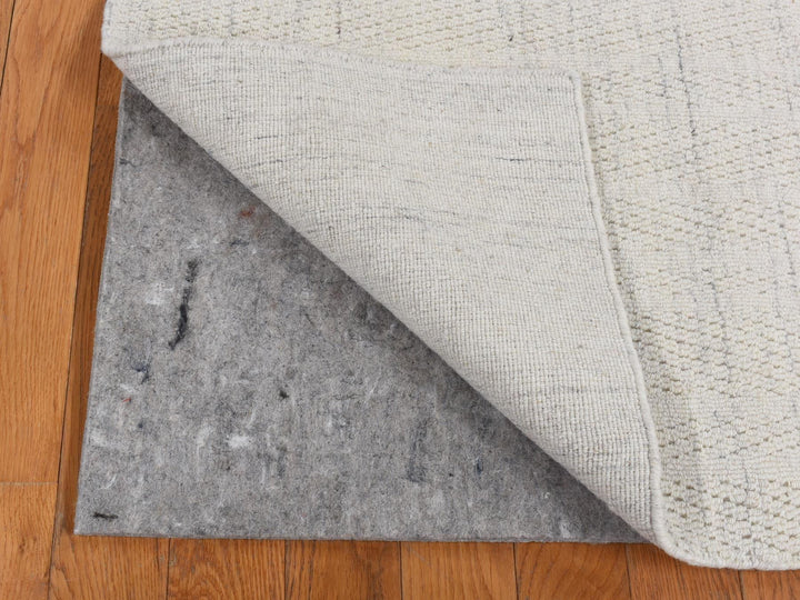 2'10" x 3'2" New Hand Loomed Ivory Wool Rectangle Oriental Rug - MOA10287548