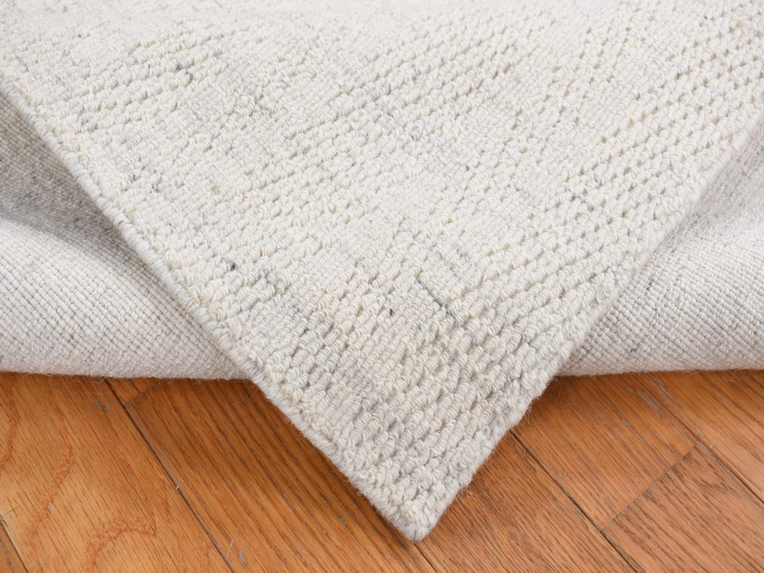 2'10" x 3'2" New Hand Loomed Ivory Wool Rectangle Oriental Rug - MOA10287548