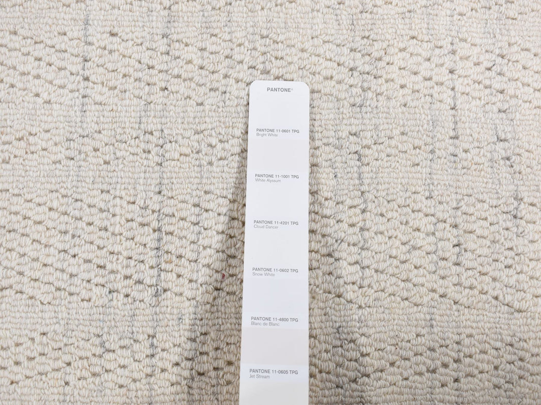 2'10" x 3'2" New Hand Loomed Ivory Wool Rectangle Oriental Rug - MOA10287548