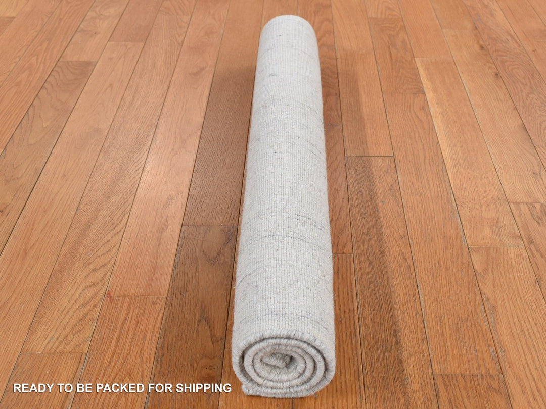 2'10" x 3'2" New Hand Loomed Ivory Wool Rectangle Oriental Rug - MOA10287548