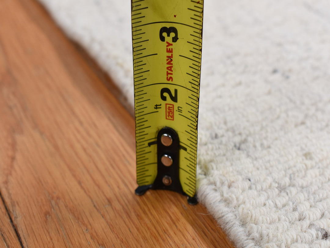 2'10" x 3'2" New Hand Loomed Ivory Wool Rectangle Oriental Rug - MOA10287548