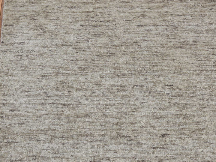 2'7" x 18'2" New Hand Loomed Grey Wool Runner Oriental Rug - MOA10287632