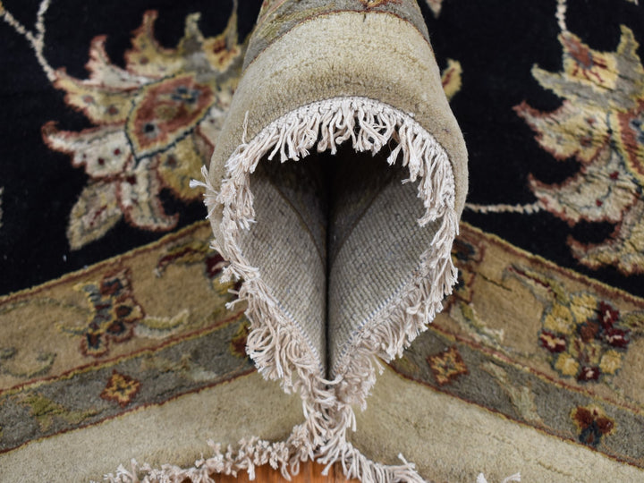 12'0" x 18'2" New Hand Knotted Ivory Wool & Silk Rectangle Oriental Rug - MOA10287666