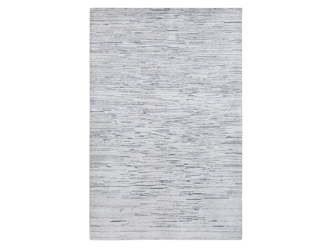 10'0" x 14'0" New Hand Knotted Ivory Wool Rectangle Oriental Rug - MOA10287708