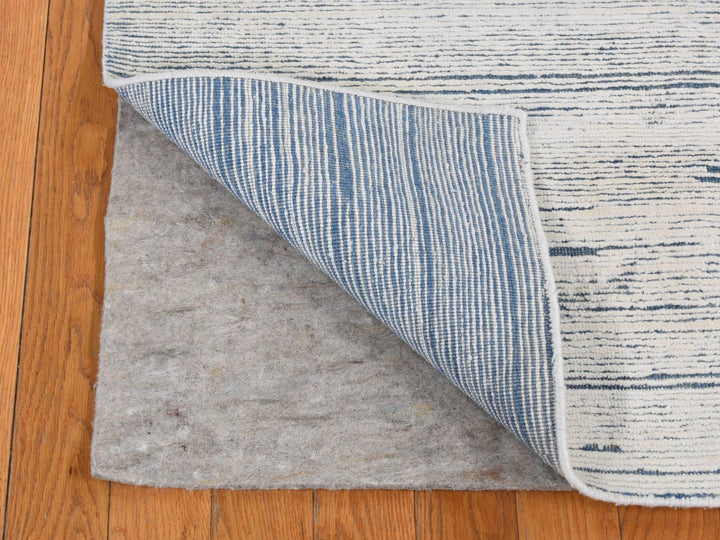 10'0" x 14'0" New Hand Knotted Ivory Wool Rectangle Oriental Rug - MOA10287708