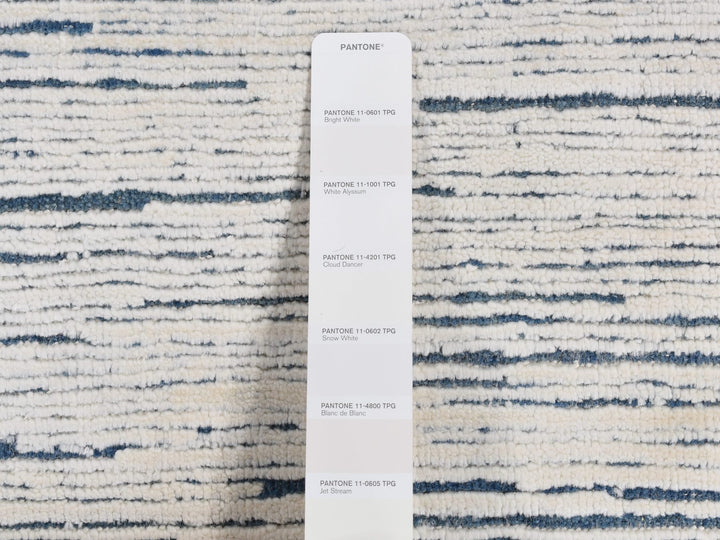 10'0" x 14'0" New Hand Knotted Ivory Wool Rectangle Oriental Rug - MOA10287708