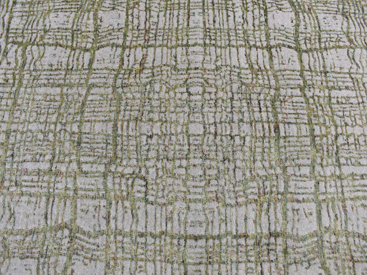 5'10" x 5'10" New Hand Loomed Grey Wool Round Oriental Rug - MOA10287712