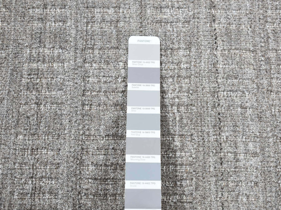 2'0" x 3'0" New Hand Loomed Grey Wool Rectangle Oriental Rug - MOA10287825