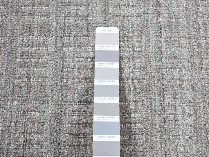 2'0" x 3'0" New Hand Loomed Grey Wool Rectangle Oriental Rug - MOA10287825